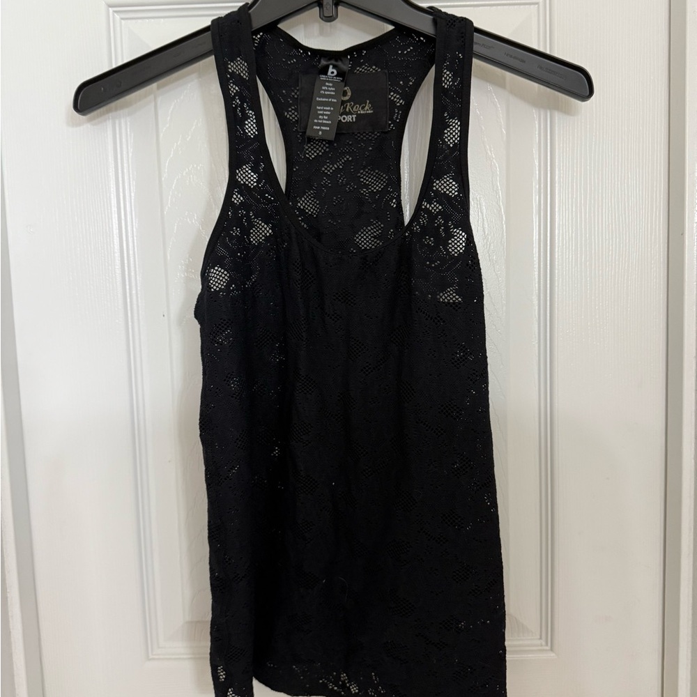 Black Lace Tank Top
